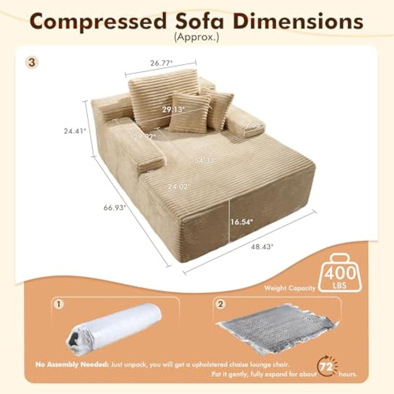 Luxury Oversized Chaise Lounge Chair