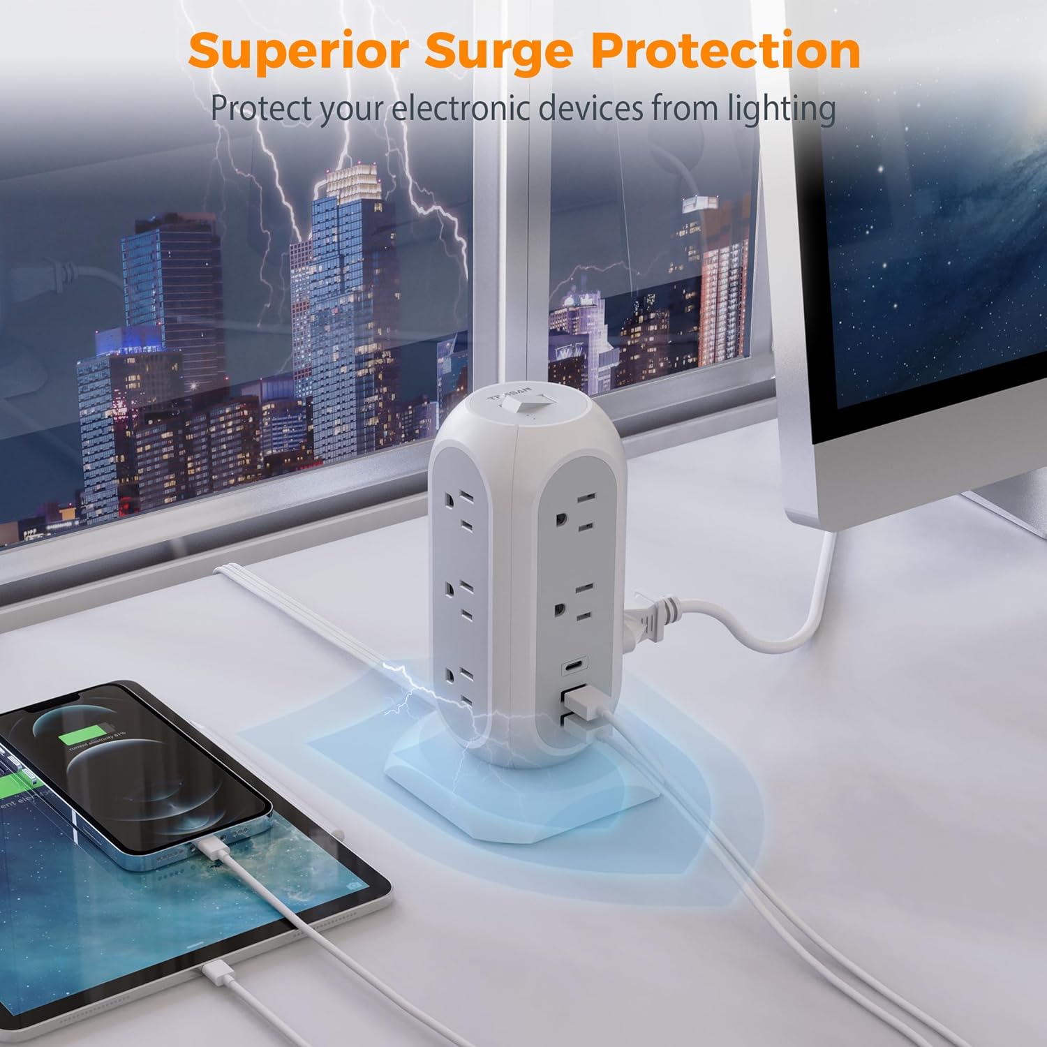 Power Everything in One Place – 14-in-1 Charging Tower ⚡🔌
