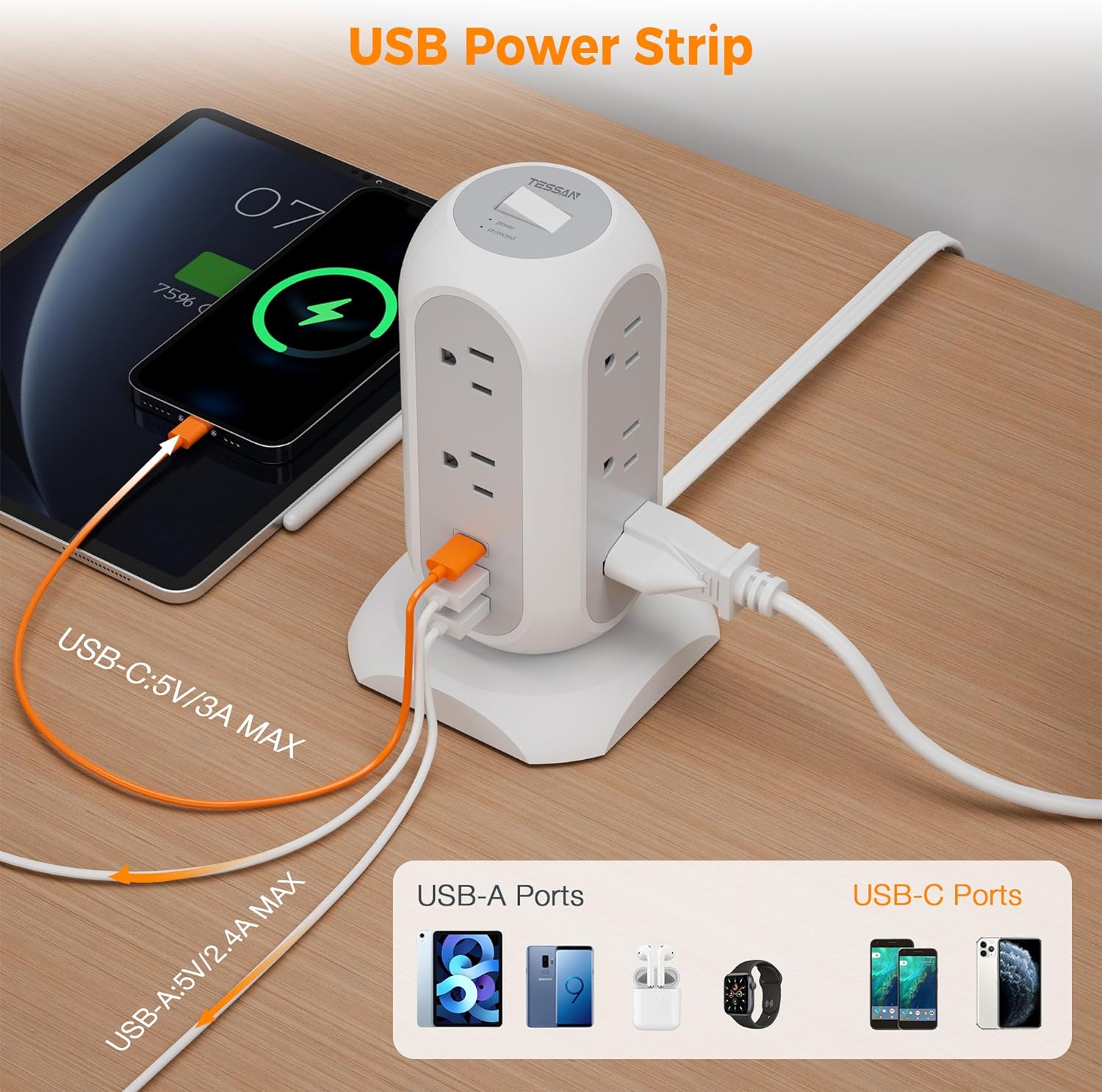 Power Everything in One Place – 14-in-1 Charging Tower ⚡🔌