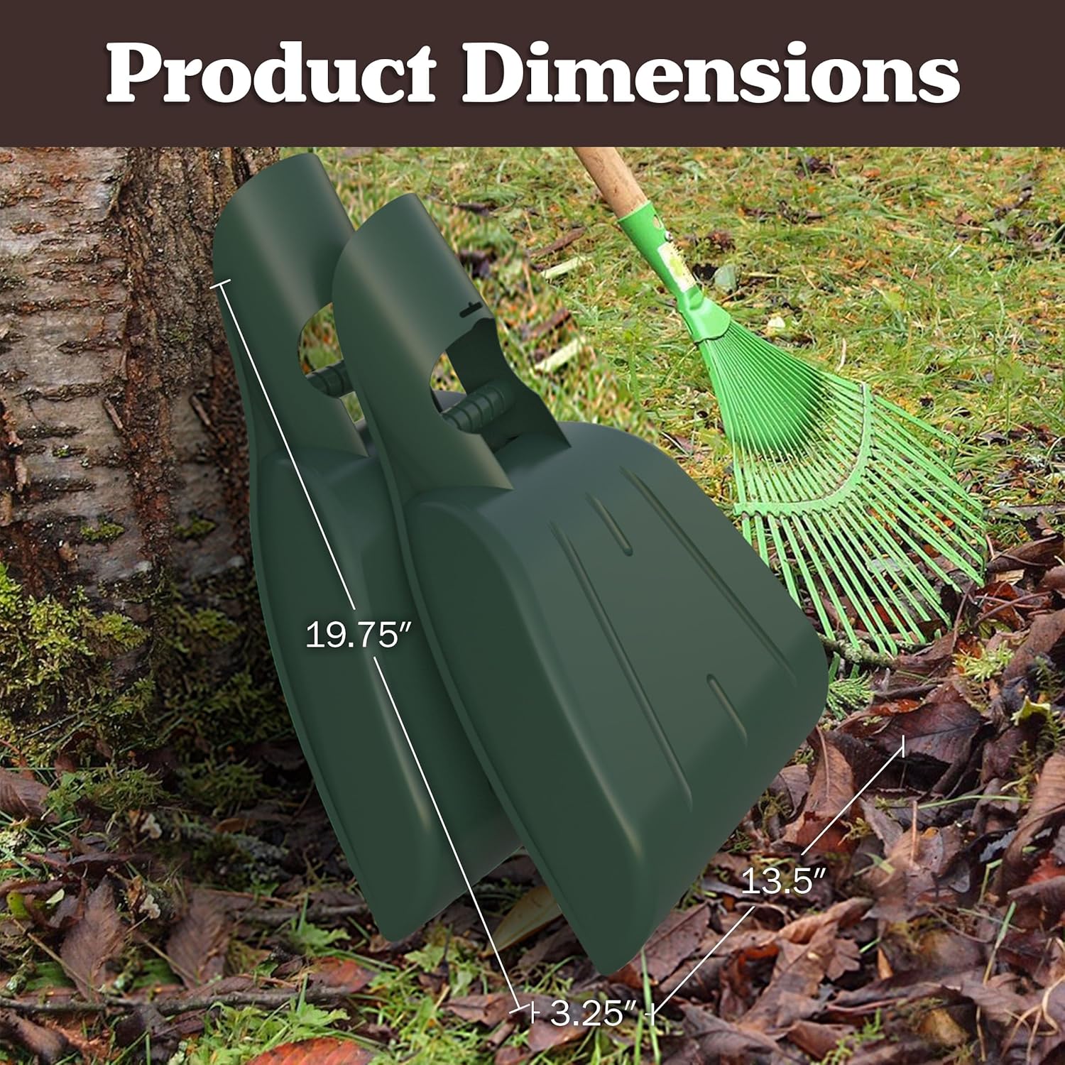 Leaf Scoops Hand Rakes - Lightweight