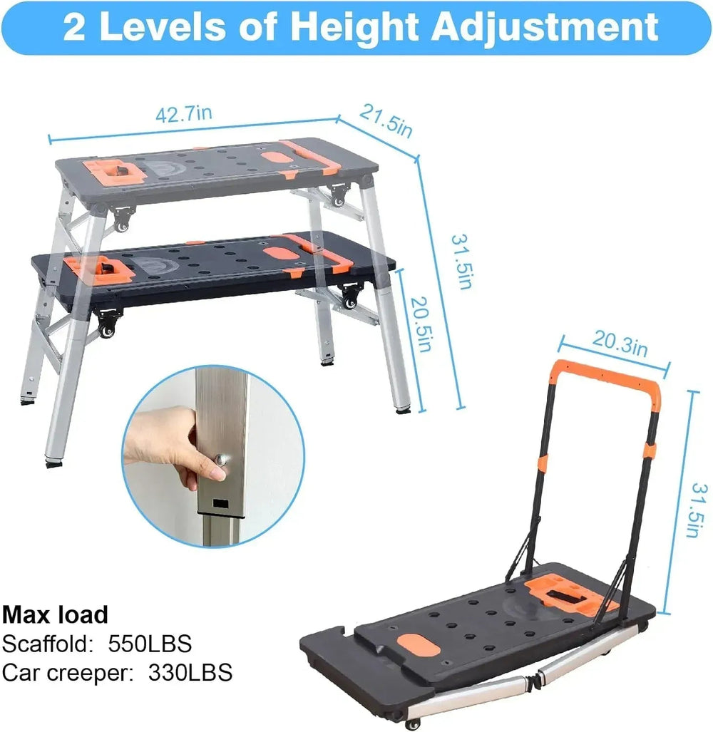 Save Space. Do More. 7-in-1 Heavy Duty Workbench 💪