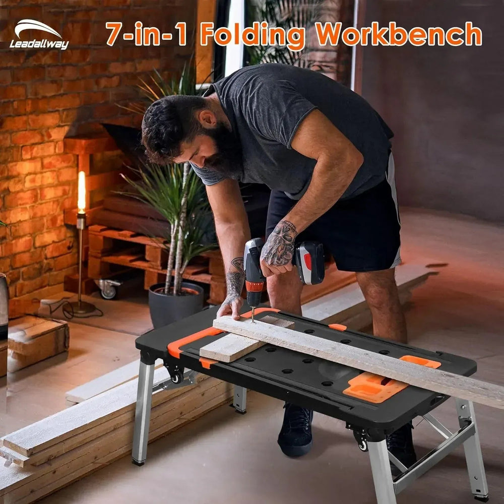 Save Space. Do More. 7-in-1 Heavy Duty Workbench 💪