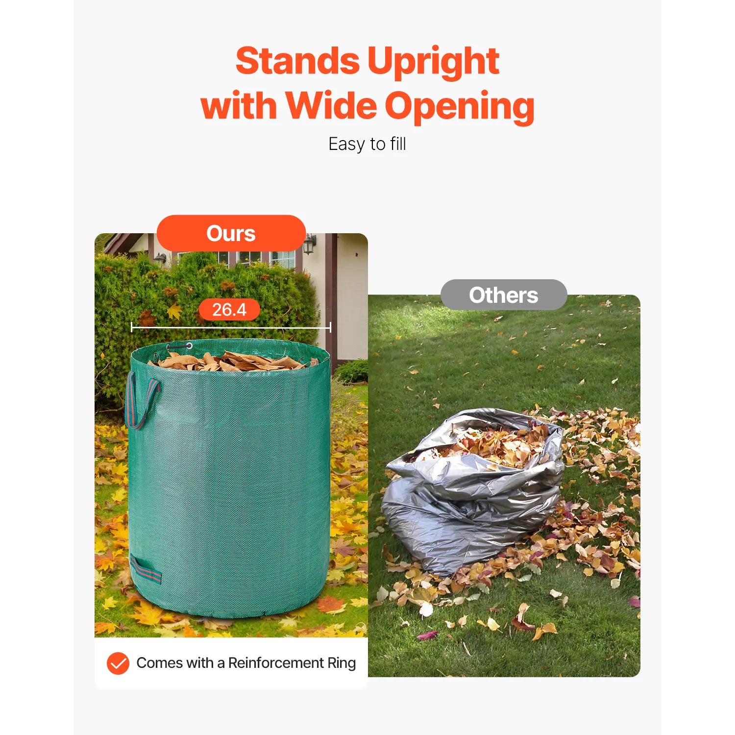 Heavy-Duty 72 Gallon Garden Waste Bags (3-Pack)