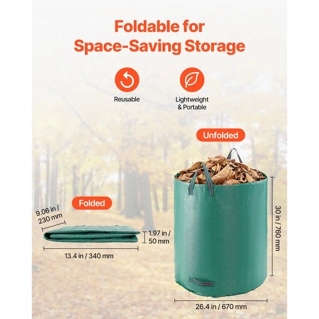 Heavy-Duty 72 Gallon Garden Waste Bags (3-Pack)