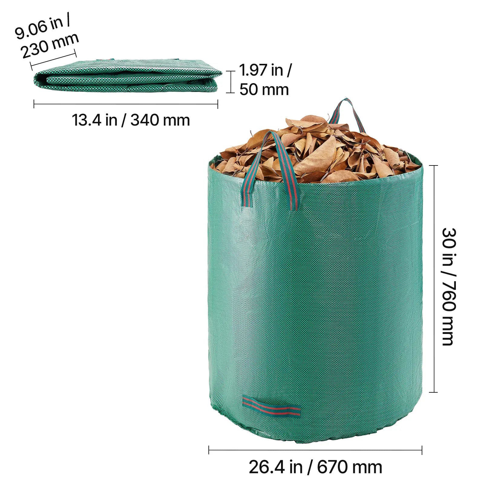 Heavy-Duty 72 Gallon Garden Waste Bags (3-Pack)