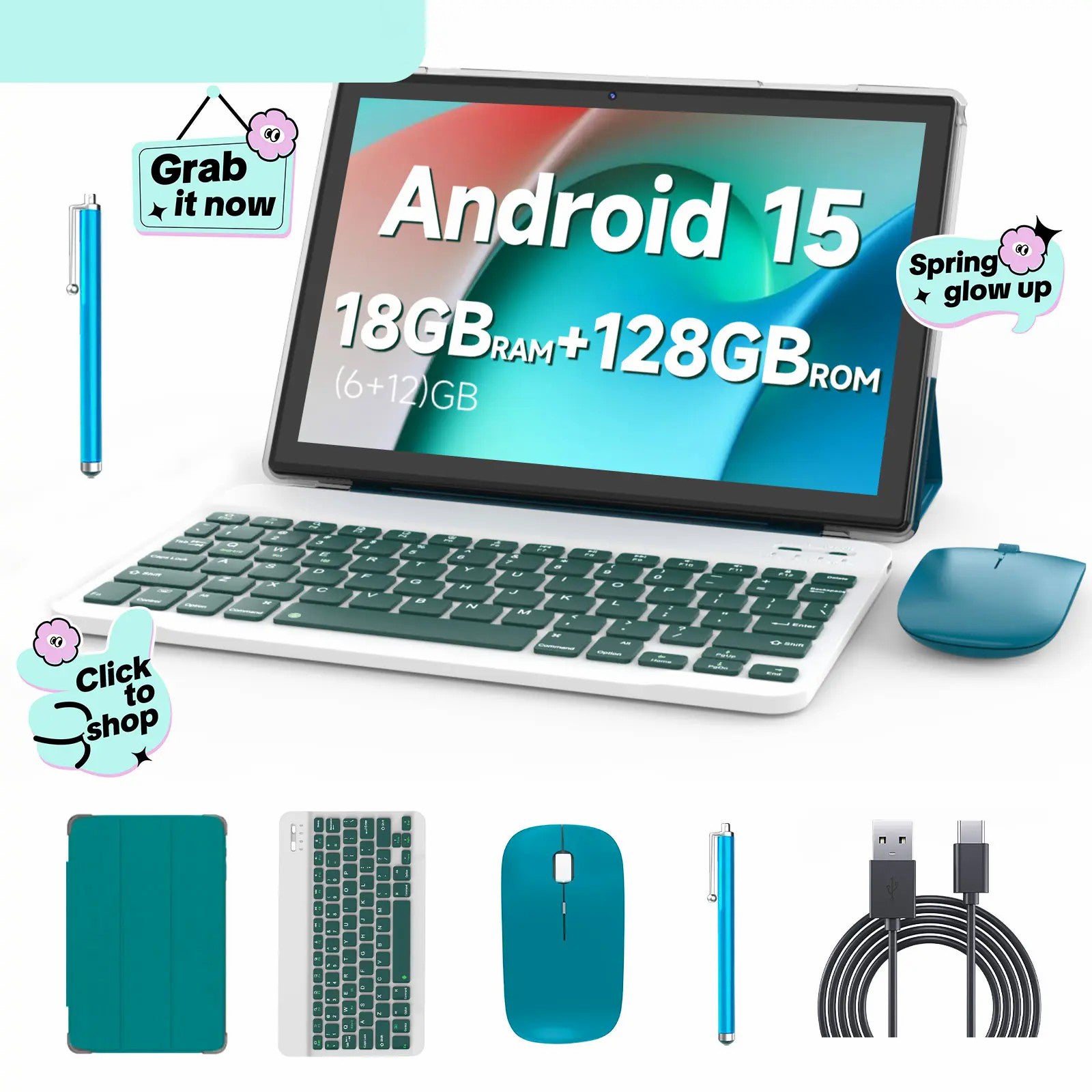 10.1" Android Tablet with Keyboard, Mouse & Stylus