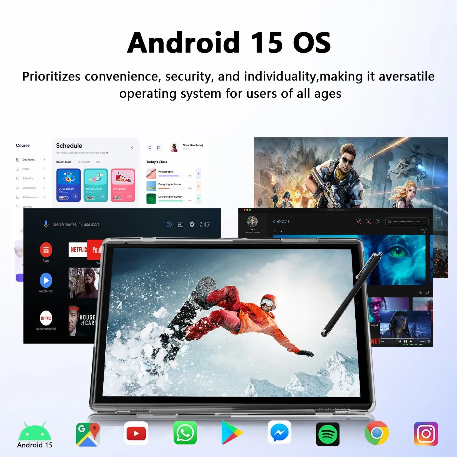 10.1" Android Tablet with Keyboard, Mouse & Stylus